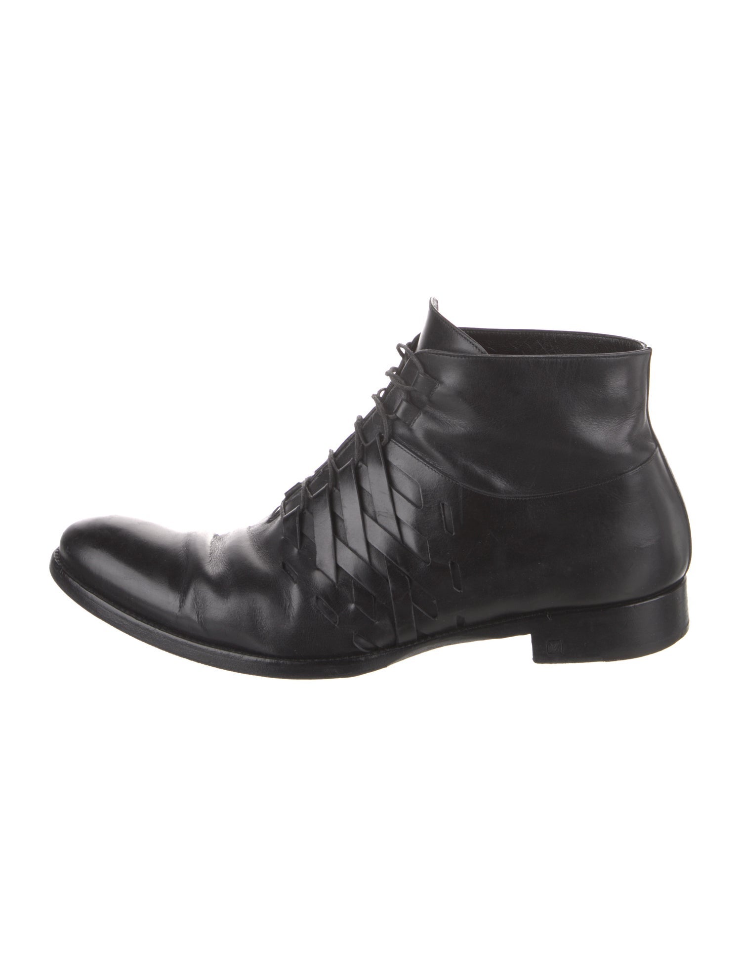 Louis Vuitton Leather Lace-Up Boots